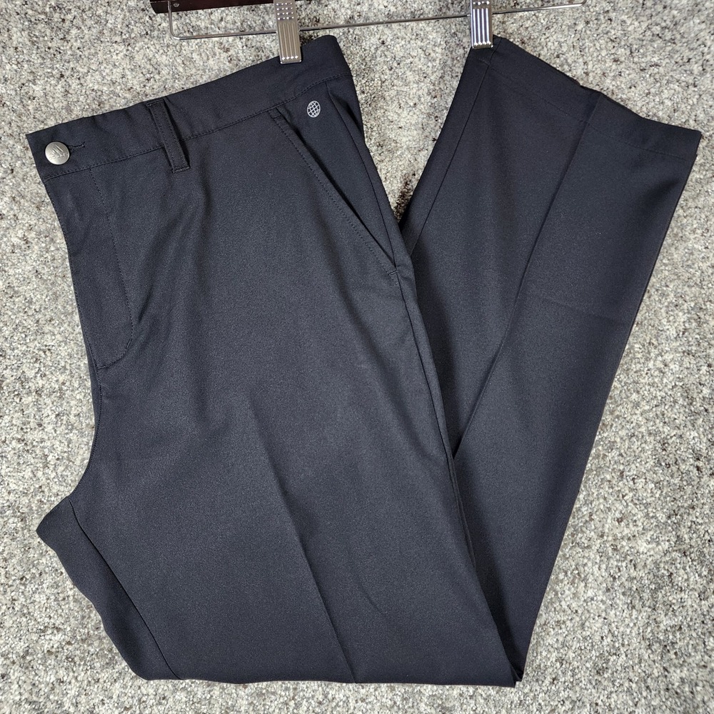 Adidas Golf Pants Mens 36x30 Black Performance Recycled Polyester Excellent